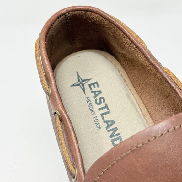 Eastland Yarmouth Camp Moc Shoes Loafers Mens 9.5 W Wide Brown Leather Slip On main image 8